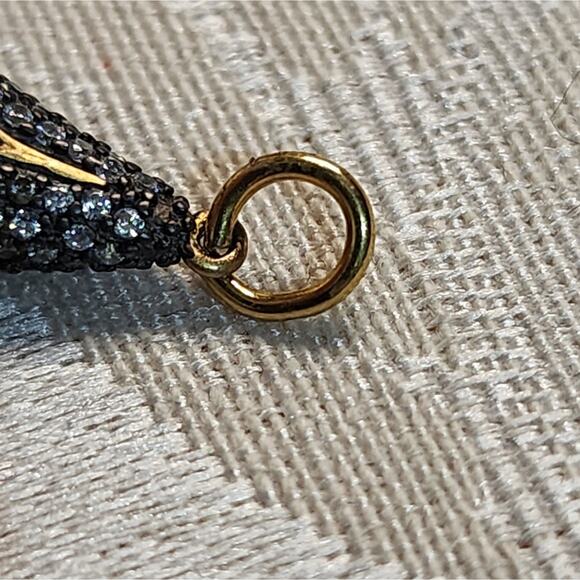 Vintage 80s Gold Plated Charms Pendant Duo with Faceted Beads and Pearl Accent - Picture 7 of 9